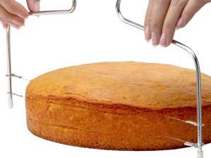 Couteau à cordes de coupe de gâteau de biscuit en acier inoxydable de 32 cm pour la précision culinaire