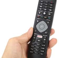 Universal Philips Smart TV Remote Control with Netflix Button - High Quality ABS, Black