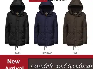 Lonsdale Kolekce vysoce kvalitních zimních kabátů Goodyear dostupná ve všech velikostech - Exworks Milano