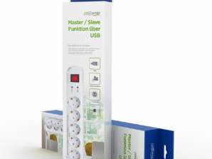 EnerGenie power strip white with USB master/slave function PCW-MS2G