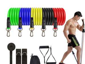 SET OF 5 RESISTANCE RUBBER FOR TRAINING EXERCISES