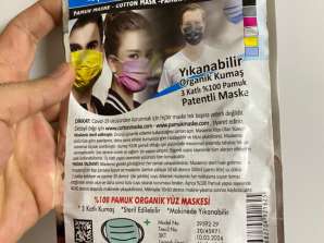 Videi draudzīga sterila maska, kas izgatavota no 2 kārtu organiskās kokvilnas CE-ISO pieejams Beļģijā