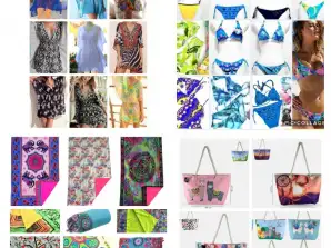 Wiele toreb plażowych, sarongów, bikini i sukienek plażowych - lato