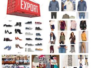 Veľkoobchod s oblečením a obuvou na vývoz - 20 stôp kontajner ref. 1106001 - Mix módnych výrobkov