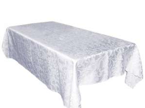 WHITE TABLECLOTH stain-resistant 90x155 CM