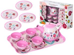 Coffee service with jug and tray set of dishes (metal)