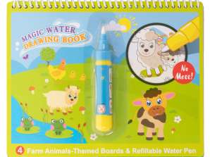 Страница за оцветяване Водна книга с маркер Животни