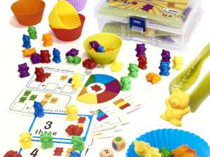Eğitici oyuncak ayılar Montessori sayma dersleri 44el.