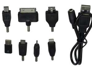 Adaptador de cargador GSM 8in1 Iphone Micro USB USB-C