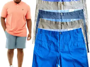 Herren Große Plus Größen Chino Baumwolle Shorts Halbe Hose 5 verschiedene Farben