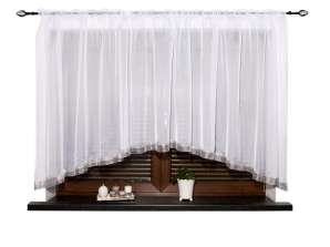 READY-MADE CURTAIN VOILE RHINESTONES BOW 150x400 L223-4