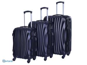 Set of 3 ABS 4-wheel suitcases