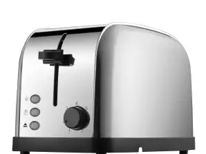 Daewoo SYM-1298: Brødrister i rustfrit stål - 2 skuffer, 2 skiver