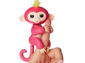 Cenocco Finger Toy Happy Monkey Pink