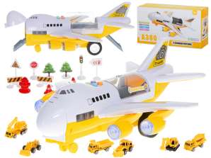 Transporter, avion, 6 autoturisme, vehicule constructii, lateral/fata