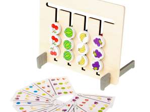 Wooden educational toy match colors montessori fruits