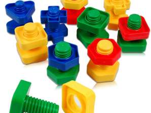 Vzdělávací Montessori šrouby stavební bloky 30 kusů