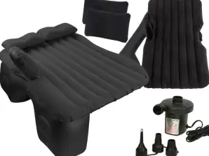 Madrass säng för bil uppblåsbar pump svart