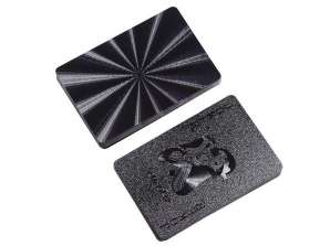 Black plastic poker playing cards