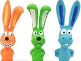 Hundespielzeug Gummi Kaninchen Beißring 16,5cm