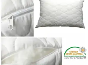 MICROFIBER QUILTED PILLOW WITH ZIPPER FILLED WITH SILICONE FIBERS