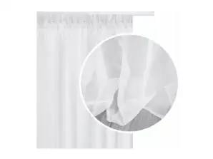 THE CURTAIN VOILE WITH THE RIBBING TAPE COLOR WHITE