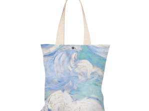 Холщовая сумка с абстрактной росписью сумка через плечо на одно плечо