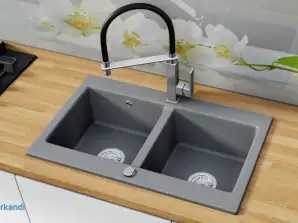 Granite sink two-chamber Sirius