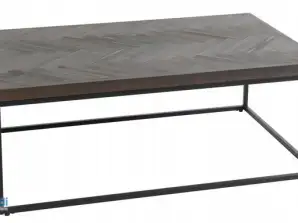 Halskov LOFT SALONTAFEL 100x65cm - Elegant massief houten ontwerp met metalen frame