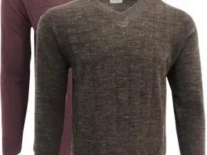 Maglione Scollo a V Uomo -Una scatola 26 pz due Colori Diversi Piccolo a XXL