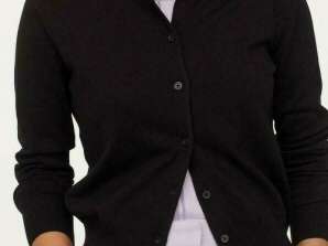 Ladies Open Cardigan - Black - Sizes Small to XXL - 100% Cotton