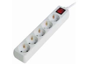 Gembird Surge Protector 5x - 5 AC uitgangen - Wit - CE - GS - 4500 V - 13500 A SPG4-C-6