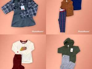 Conjunto variado de roupas infantis de inverno de várias marcas - Atacadistas Europeus