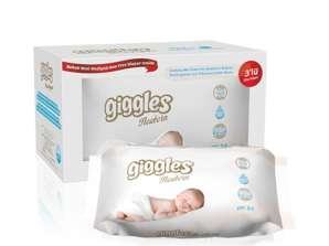 Neugeborenen-Giggles Packung mit 120 Feuchttüchern für Babys (3x40) - Parabenfrei