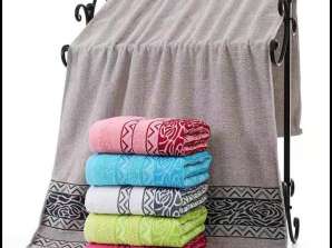 SET OF TOWELS 70X140 THICK COTTON TERRY 500g 6 PIECES 01-59
