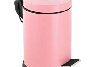 Pink Pedal Bin 5 Liters - Hygiene and Aesthetics for Professional Spaces
