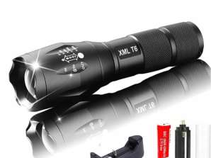 XML-T6 SUPER STRONG TACTICAL FLASHLIGHT SKU: 290-B (stock in Poland)