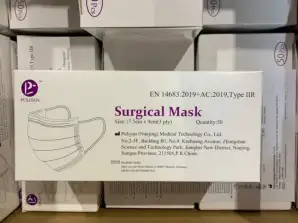 Modrá chirurgická maska typ iir EN14683:2019