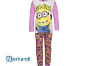 Minions Pajamas Collection - 261 Sets in Red, Blue, Grey, Pink, Black | Sizes 98cm to 128cm