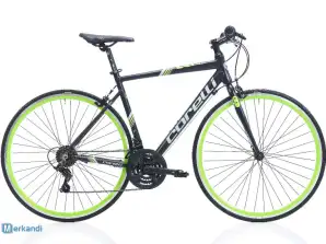 Bicicletta fitness 700C con telaio in lega e freno a V Shimano a 21 velocità - Diverse dimensioni e componenti di qualità
