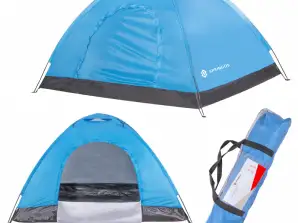 Kültéri 2 személyes sátor 200x150 cm kék PT007