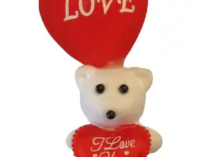 Teddybären mit Herz Teddybären mit Blumenfiguren Valentinstag weiße