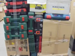 (-80%) Mixed pallets of household tools and appliances wholesale - Pallets of Bosch, Makita, Dyson, Ryobi, Siemens, AEG and many more.