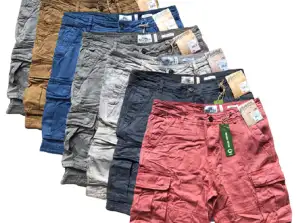 Debenhams Męskie szorty cargo 100% bawełna organiczna Letnie spodnie z 6 kieszeniami