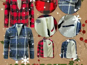 Hommes 100% Coton Lumberjack Chemise Veste Sherpa Doublé Hiver M-3XL