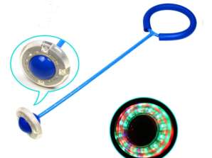 Hula hop para saltar pierna bola de cuerda brillante LED azul