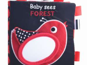 Sensory book teether labels contrasting forest