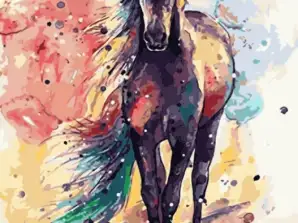 Роспись по номерам картина 40х50см лошадь