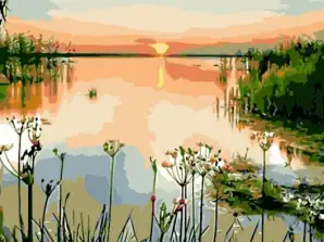 Pictura dupa cifre imagine 40x50cm peisaj lac
