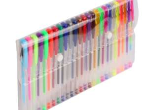 Penne gel glitterate colorate, set da 25 pz.